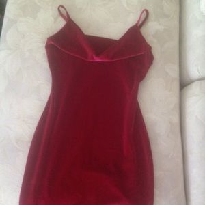 Blood Red Velvet Dress
